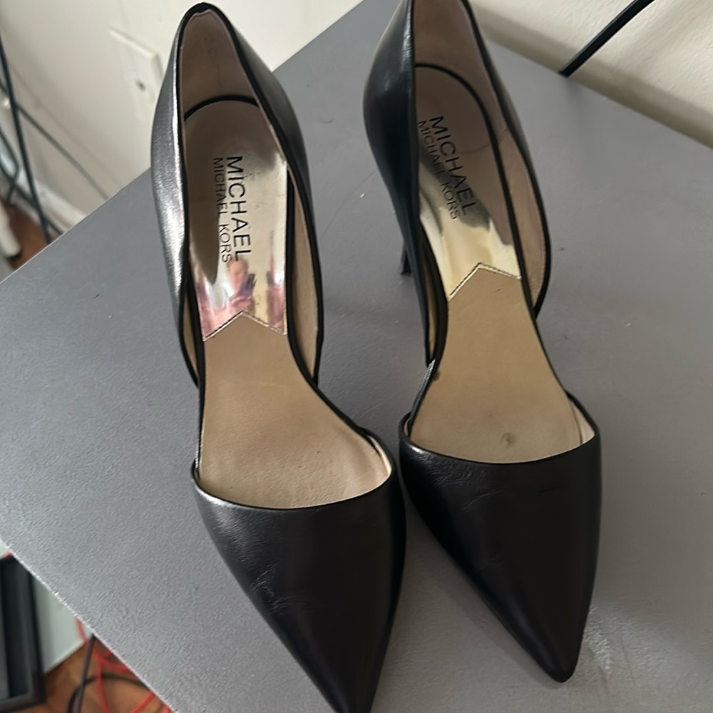 Black and silver Michael Kors heels size 7 1/2